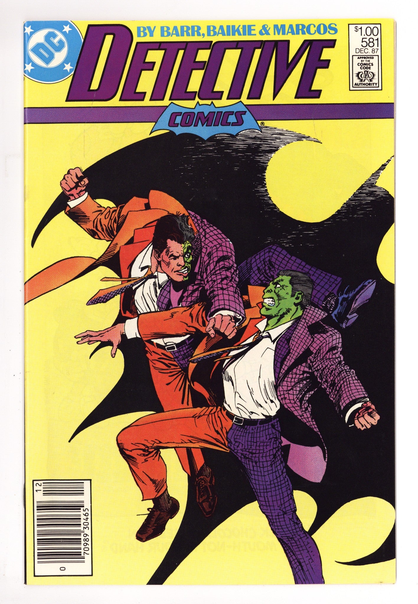 Detective Comics Vol 1 581 VF/NM (9.0) (1987) Canadian Price Variant 