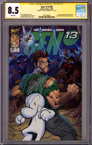 Gen 13 Vol 2 13B CGC 8.5 (VF+) (1996) Campbell Variant Signed x1 Cover J. Scott Campbell