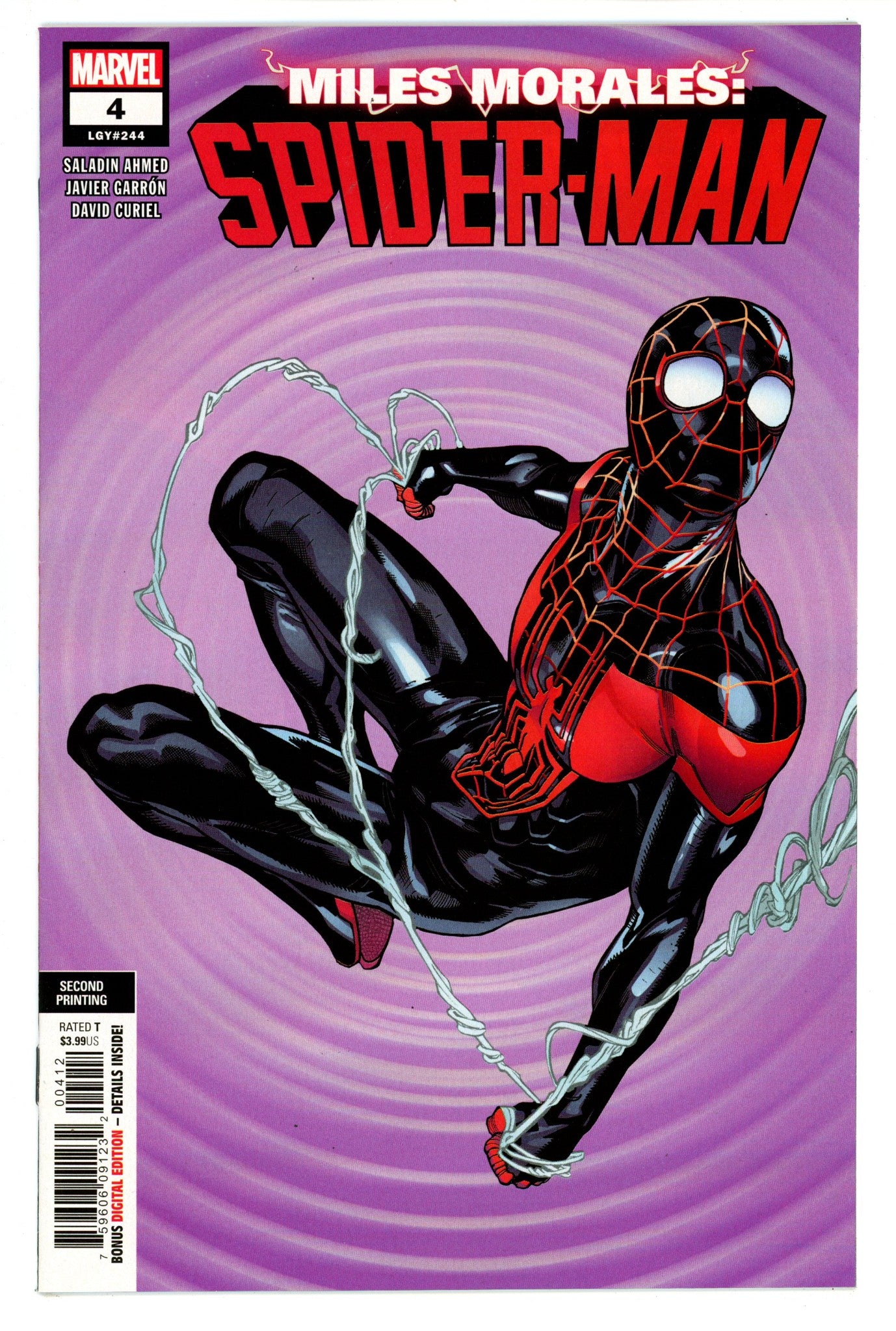 Miles Morales: Spider-Man Vol 1 4 (244) NM- (9.2) (2019) 2nd Print 