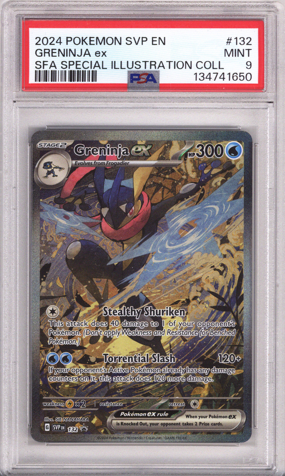Pokemon Black Star Promoshrouded Fable Special Illustration Collection Greninja Ex PSA Mint 9 (2024)