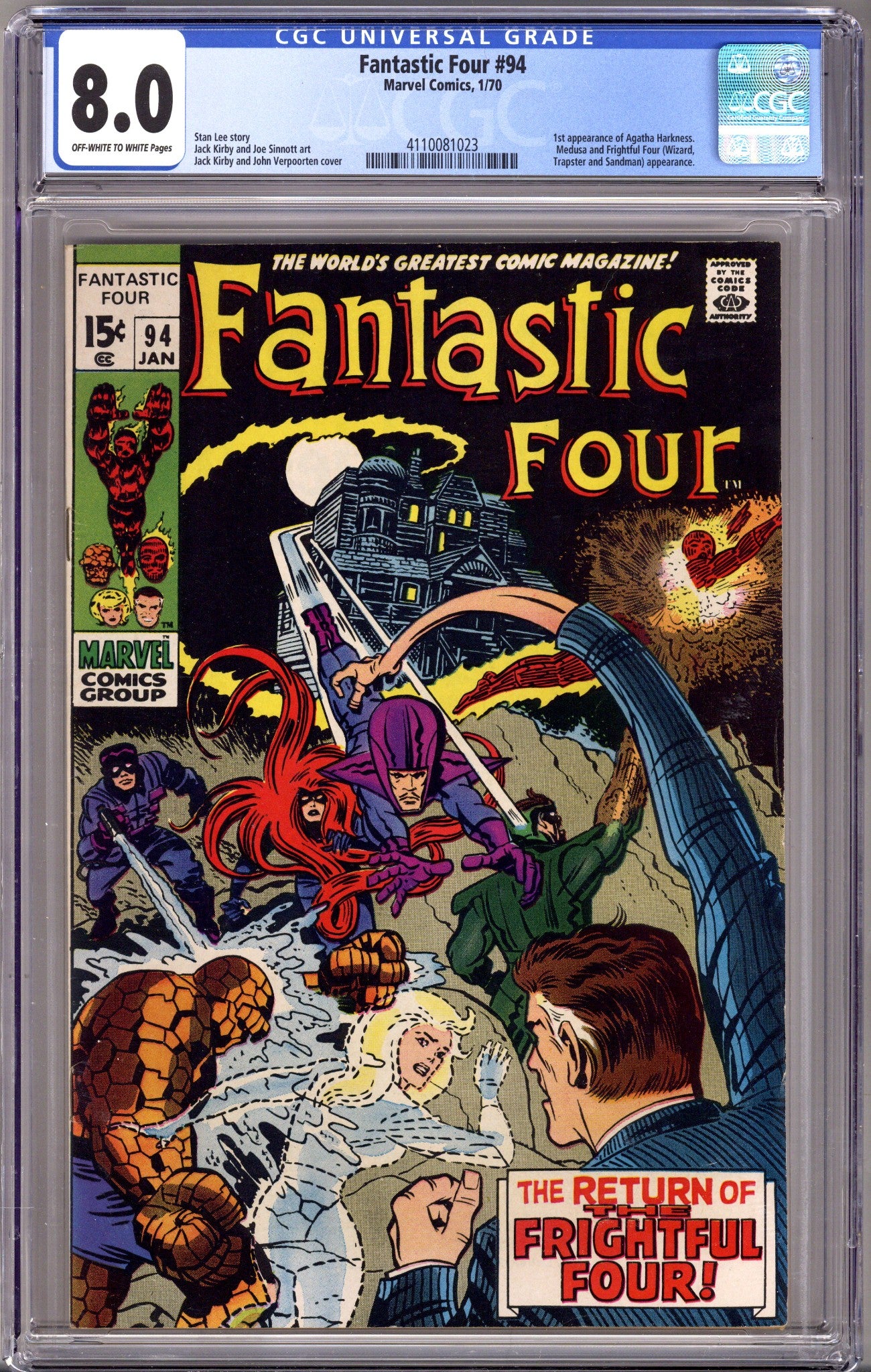 Fantastic Four Vol 1 94 CGC 8.0 (VF) (1970) 
