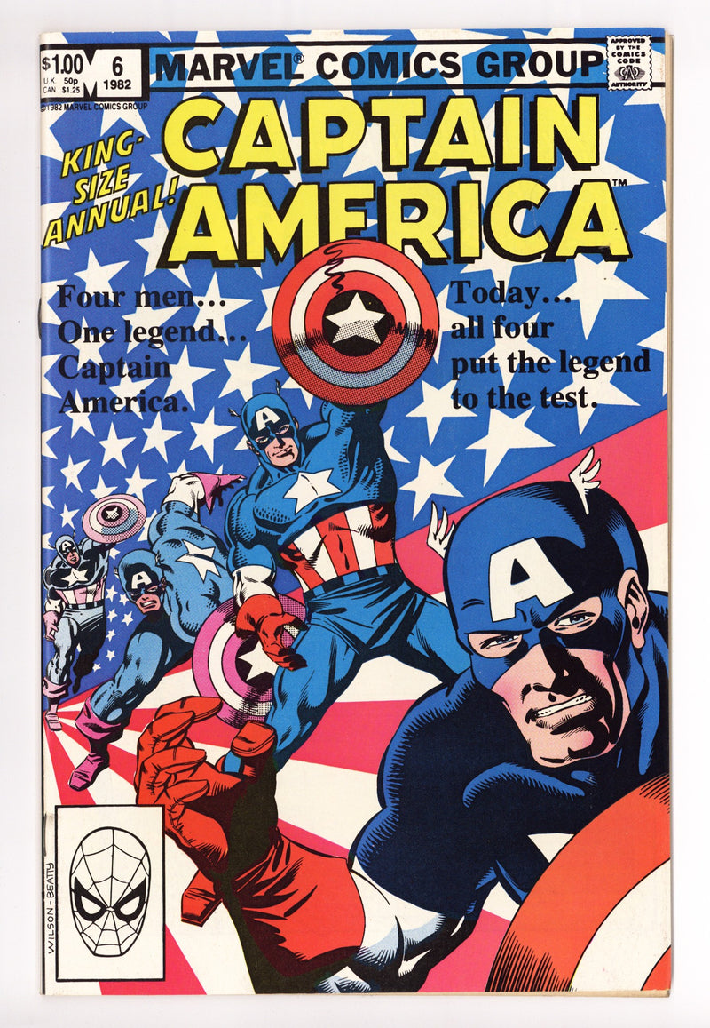 Captain America Annual Vol 1 6 High Grade (1982) 