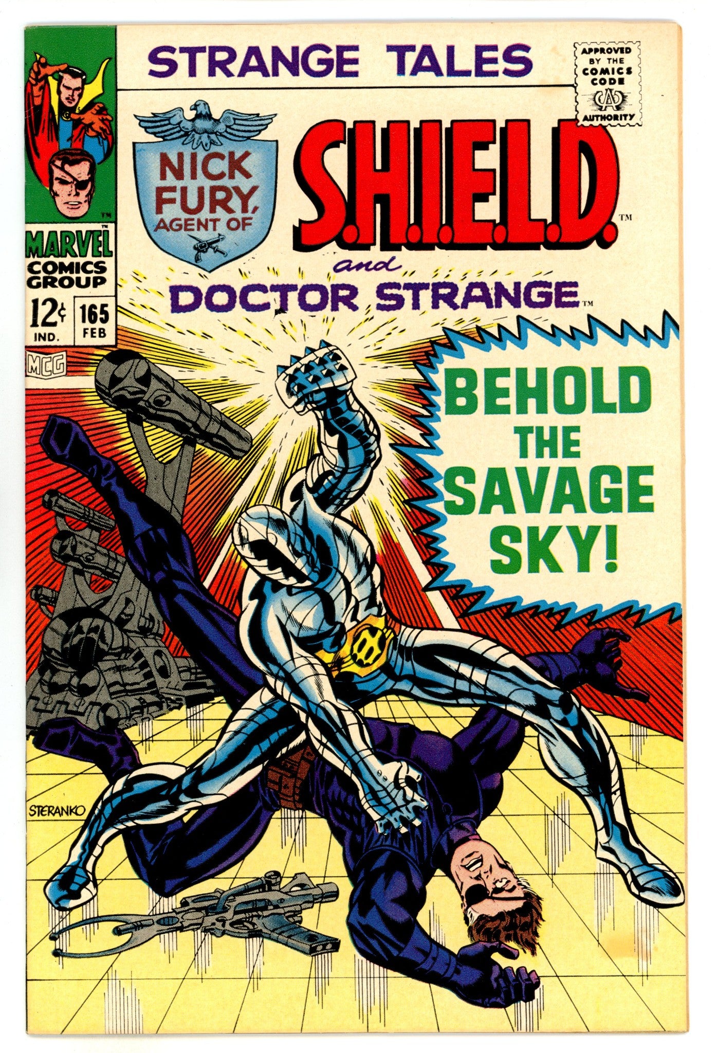 Strange Tales Vol 1 165  NM- (9.2) Apparent, Small Tape Stain 1st Pg  (1968)  