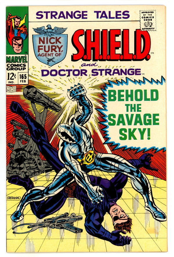 Strange Tales Vol 1 165 NM- (9.2) Apparent, Small Tape Stain 1st Pg (1968)