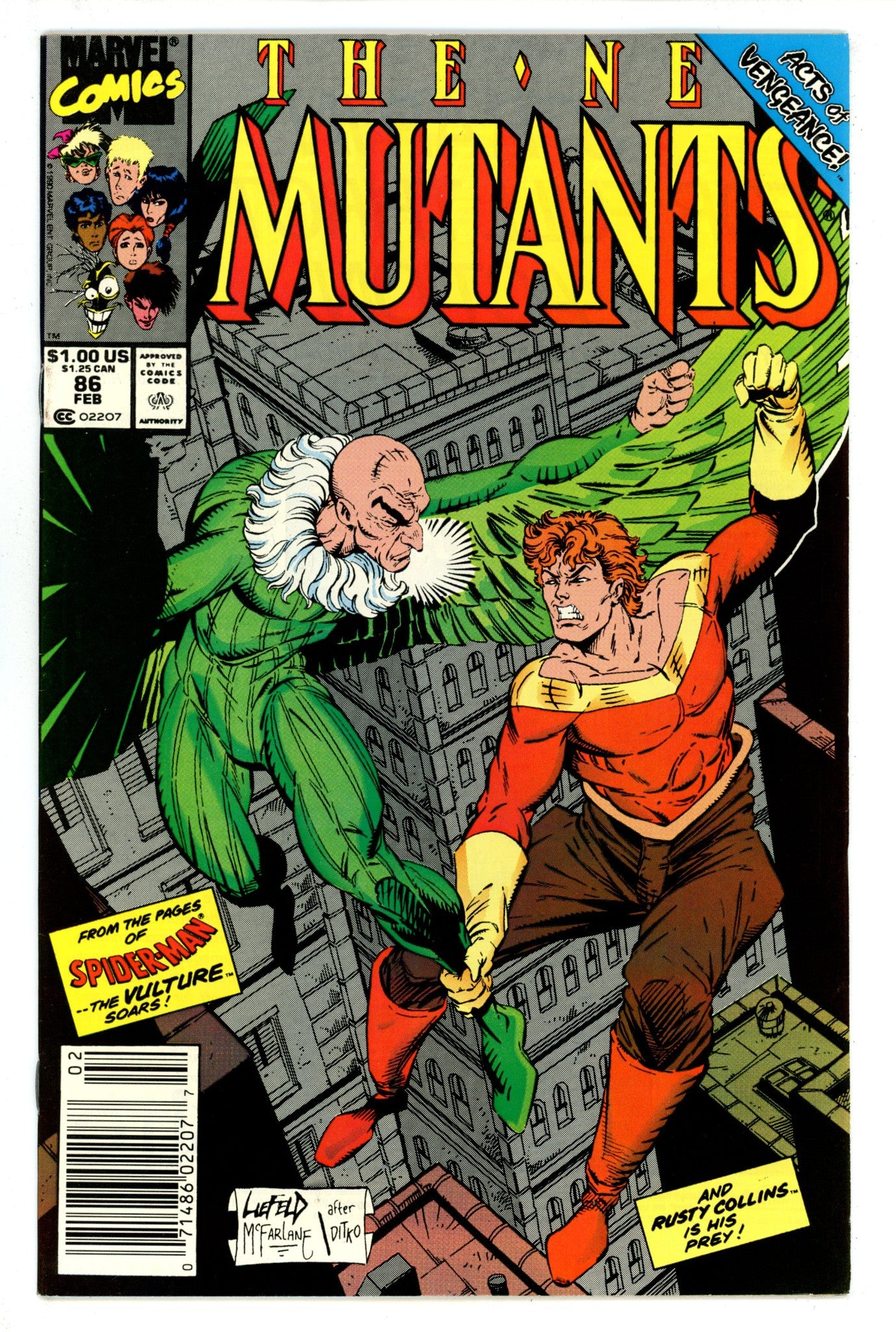 The New Mutants Vol 1 86 VF (8.0) (1990) Newsstand 