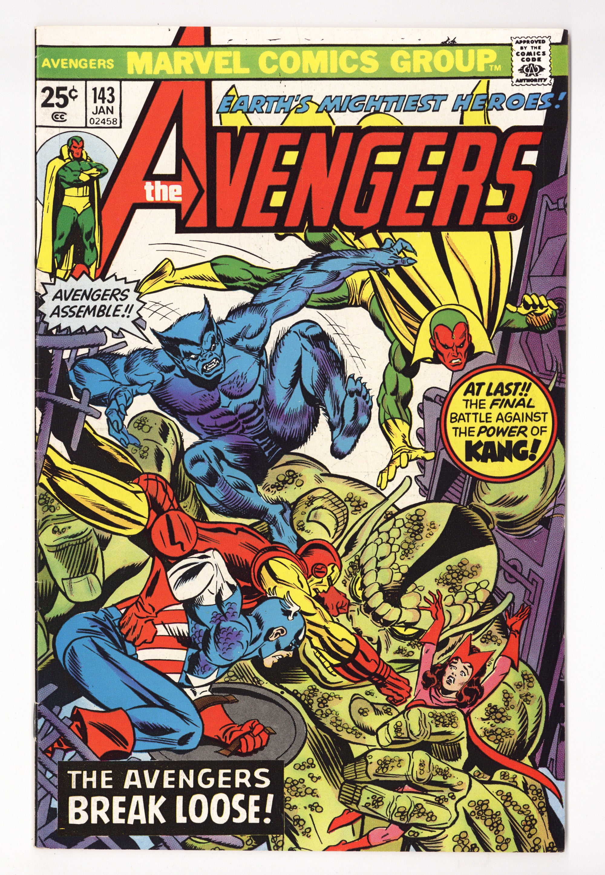 The Avengers Vol 1 143  VF (8.0)   (1976)        