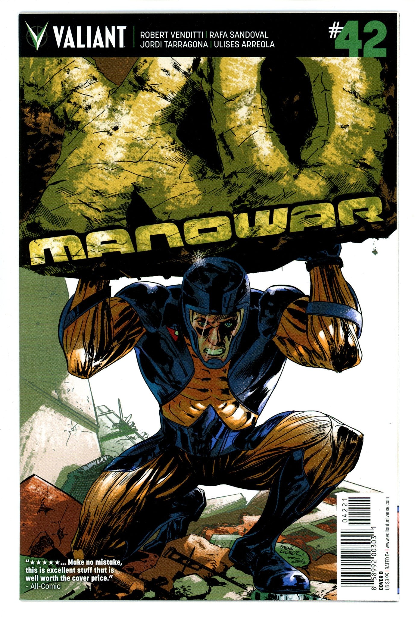 X-O Manowar Vol 3 42 High Grade (2015) Lieber Variant 