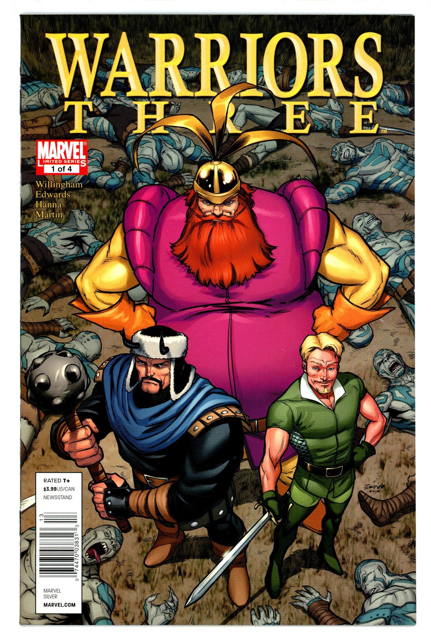 Warriors Three 1 VF/NM (9.0) (2011) Newsstand 