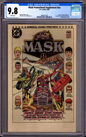 Mask Promotional Supplement [nn] CGC 9.8 (NM/M) (1985)