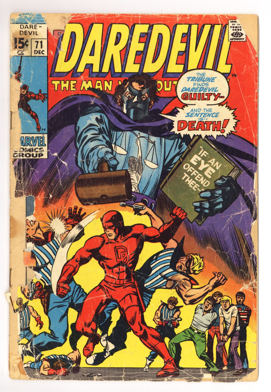 Daredevil Vol 1 71 PR (0.5) Back Cover Missing (1970) 