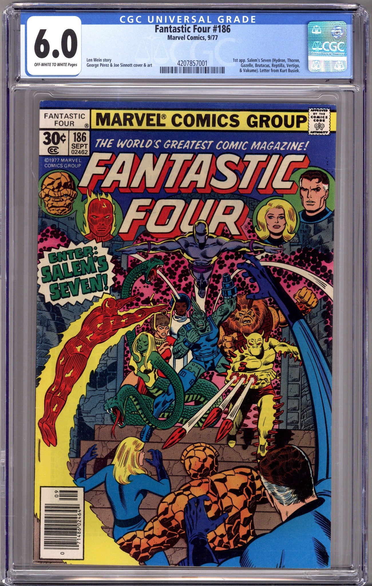 Fantastic Four Vol 1 186 CGC 6.0 (FN) (1977) 