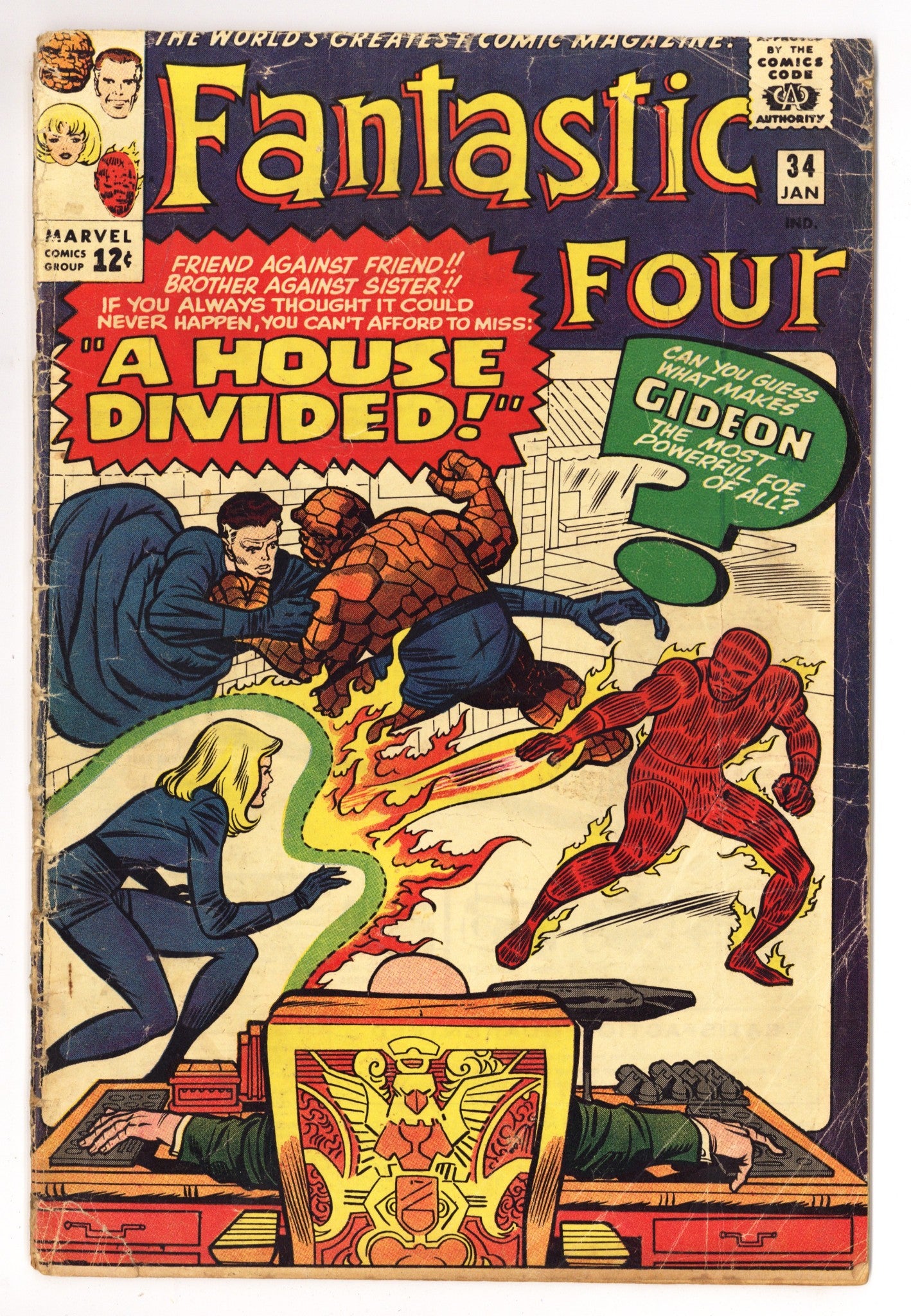 Fantastic Four Vol 1 34 GD+ (2.5) Colour Touch (1965) 