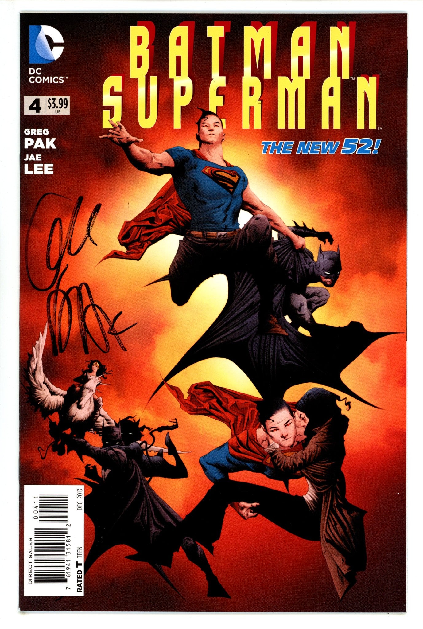 Batman / Superman 4 Signed Greg Pak (2013)