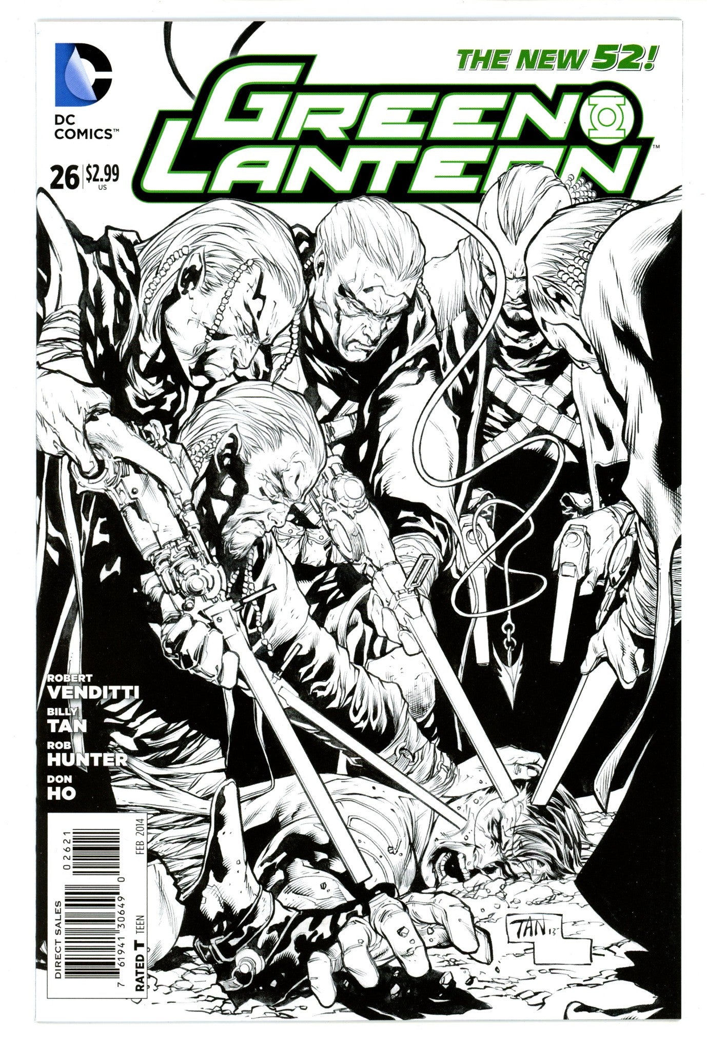 Green Lantern Vol 5 26 High Grade (2014) Tan B&W Incentive Variant 