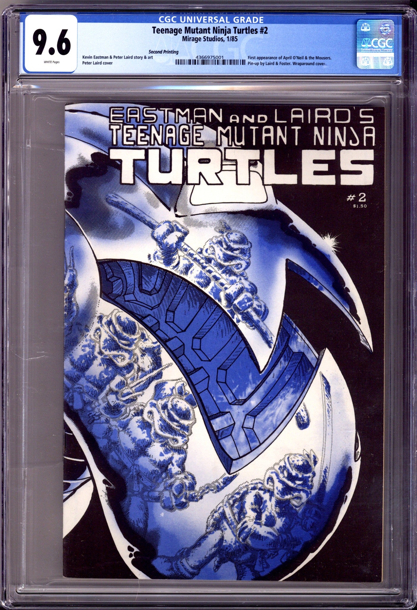 Teenage Mutant Ninja Turtles Vol 1 2 CGC 9.6 (NM+) (1985) 2nd Print 
