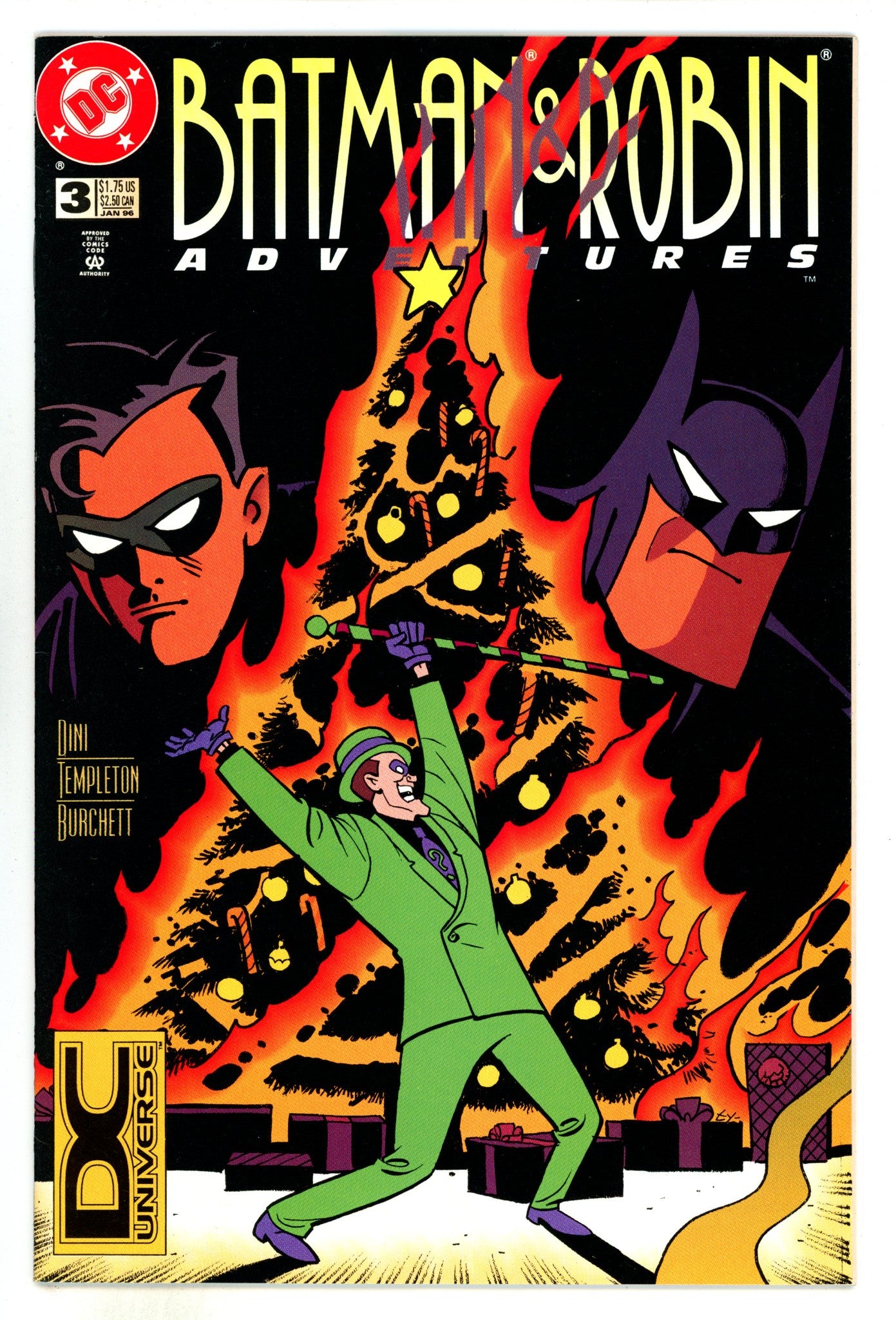 The Batman and Robin Adventures 3 VF- (7.5) (1996) DC Universe Logo 