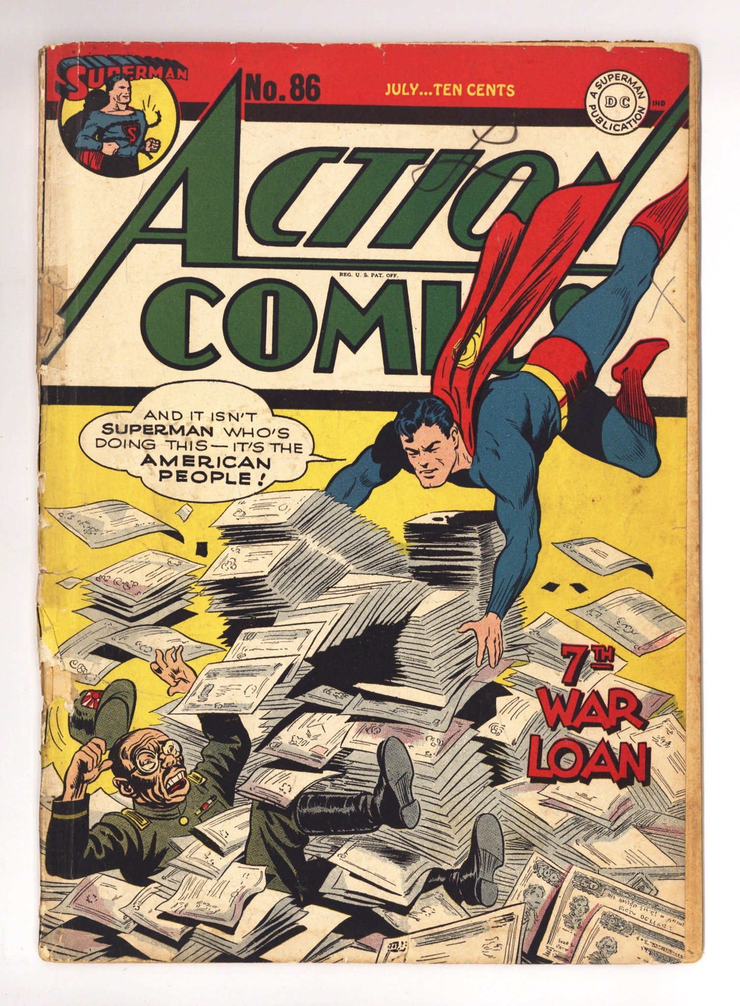 Action Comics Vol 1 86 GD+ (2.5) Spine Glued (1945) 