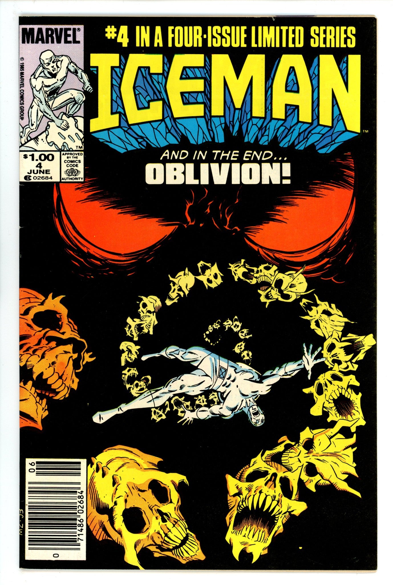 Iceman Vol 1 4 FN/VF (7.0) (1985) Canadian Price Variant 