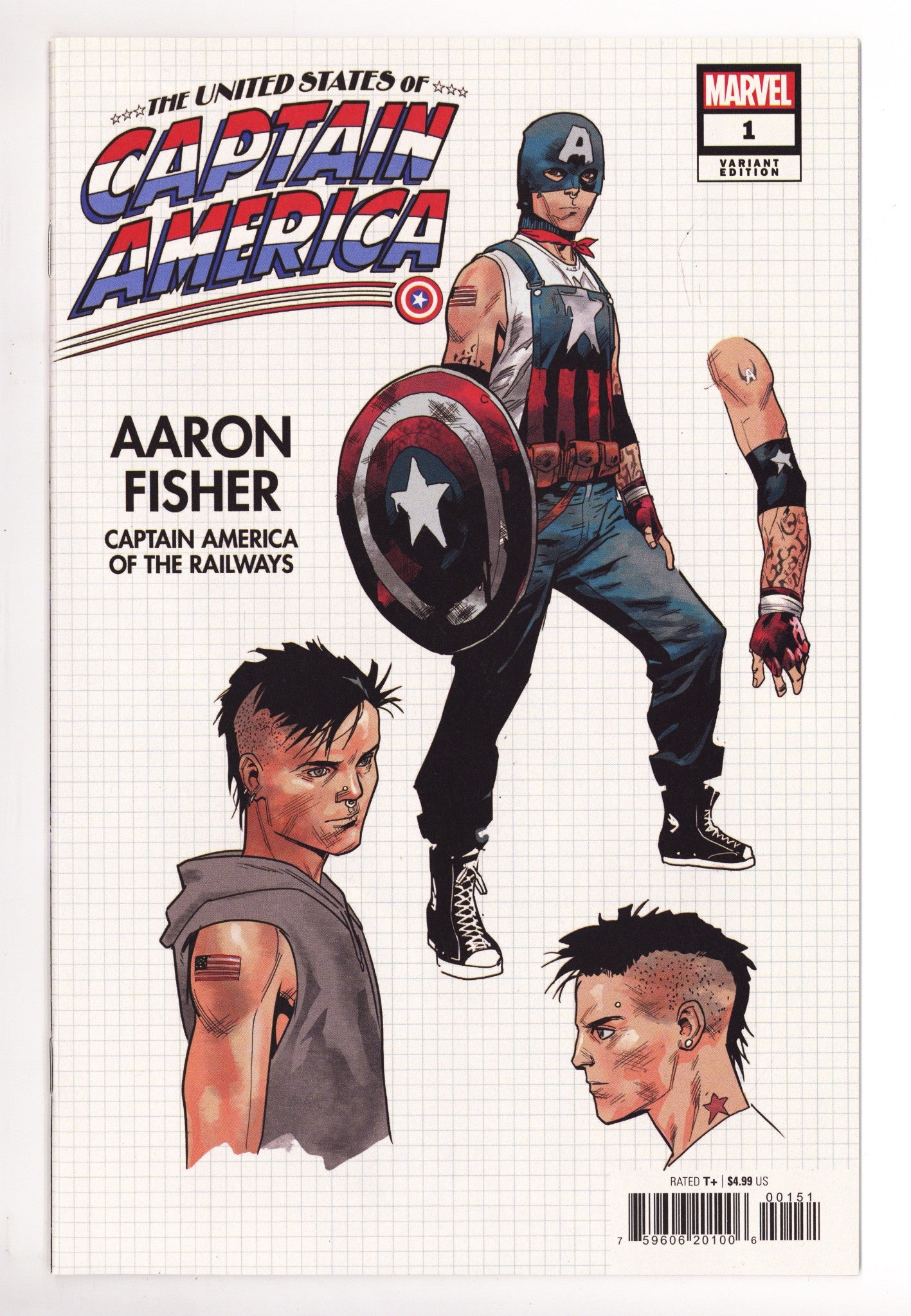 The United States of Captain America   1  High Grade   (2021) Bazaldua Design   Variant  