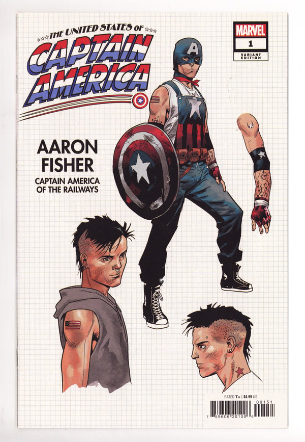 The United States of Captain America   1  High Grade   (2021) Bazaldua Design   Variant