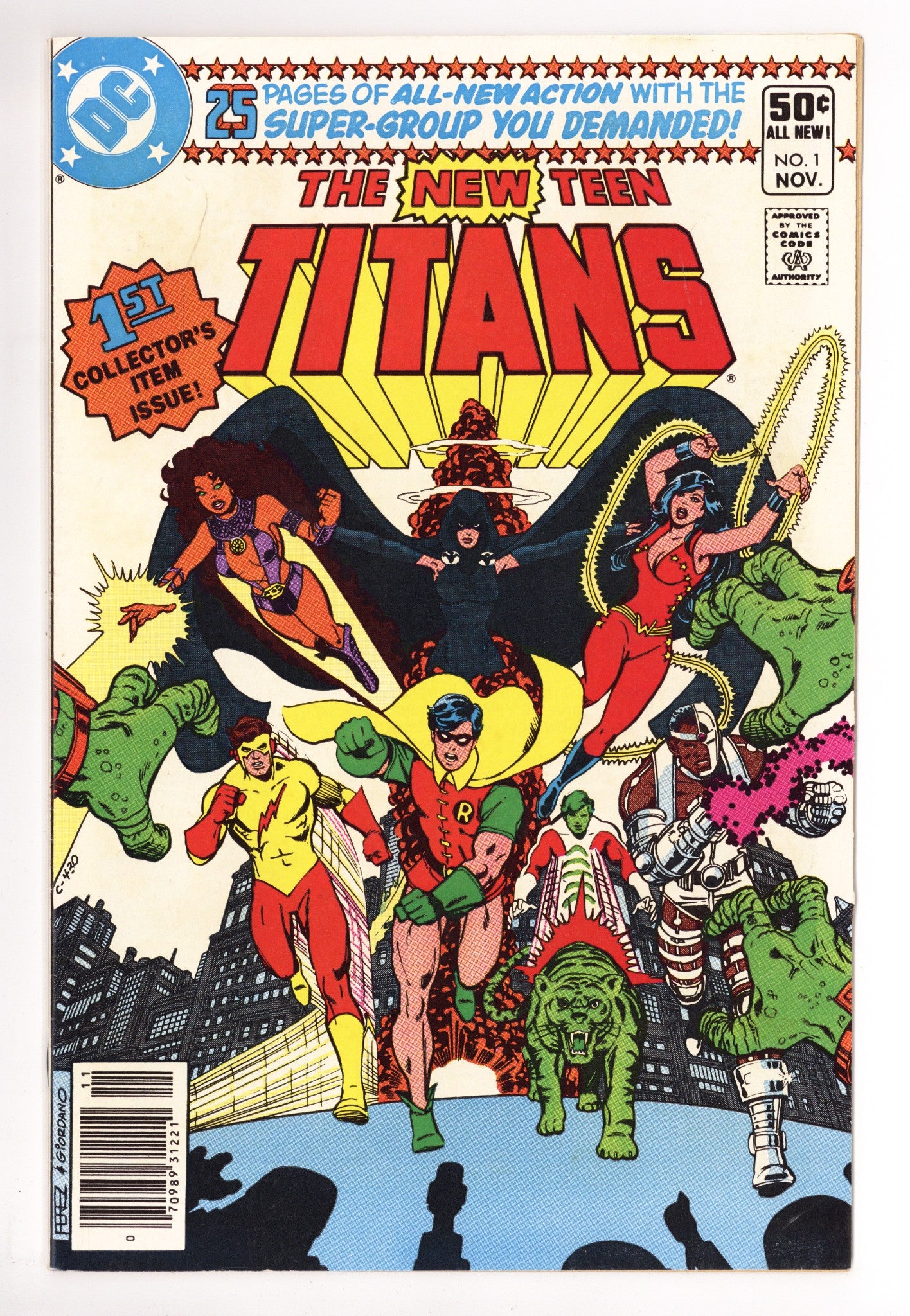 The New Teen Titans Vol 1 1  FN/VF (7.0)   (1980)     Newsstand  