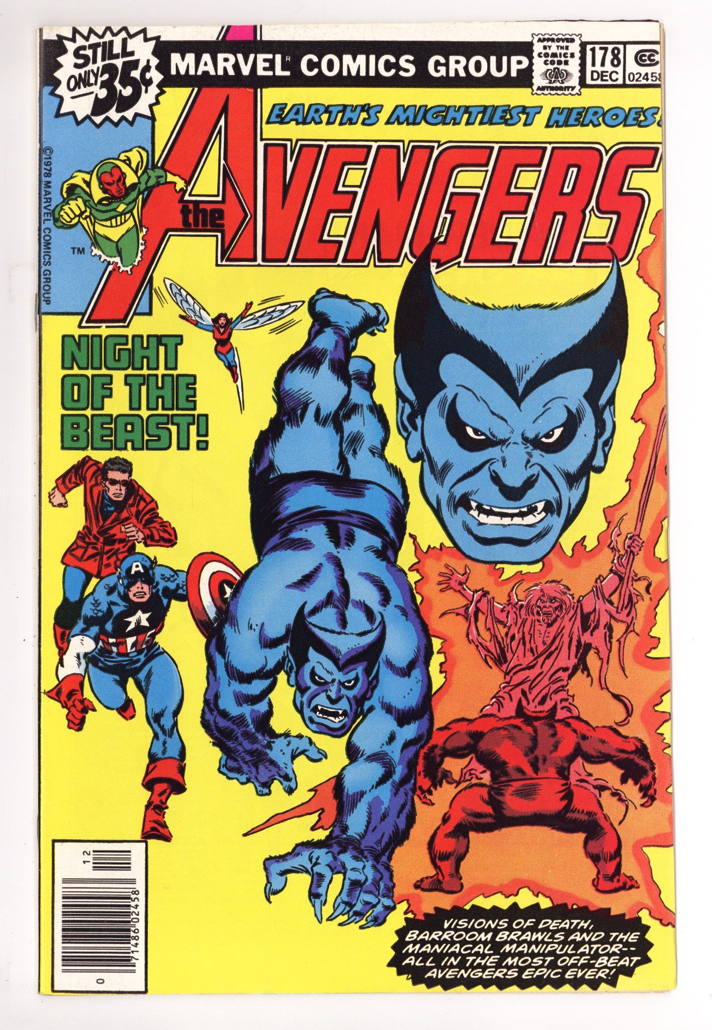 The Avengers Vol 1 178 VF- (7.5) Error (1978) 