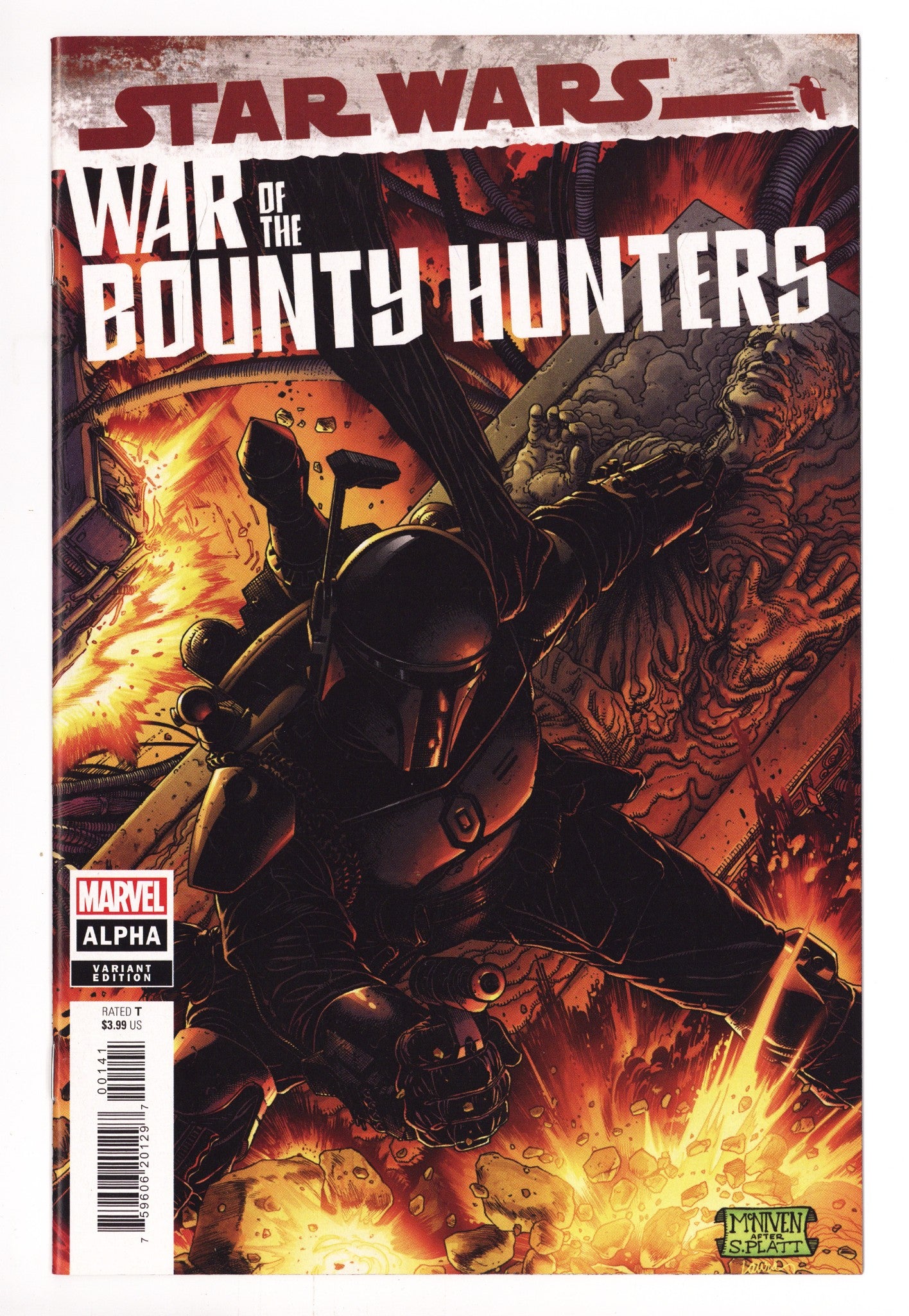 Star Wars: War of the Bounty Hunters Alpha 1 NM- (9.2) (2021) McNiven Black Armour Incentive Variant 