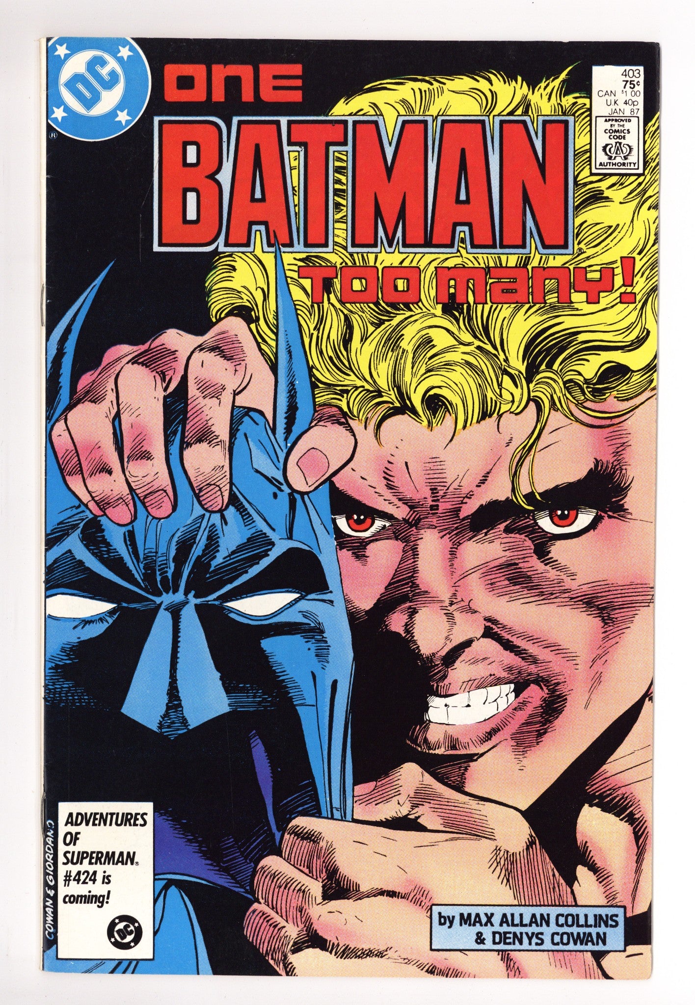 Batman Vol 1 403 Low Grade (1987) 