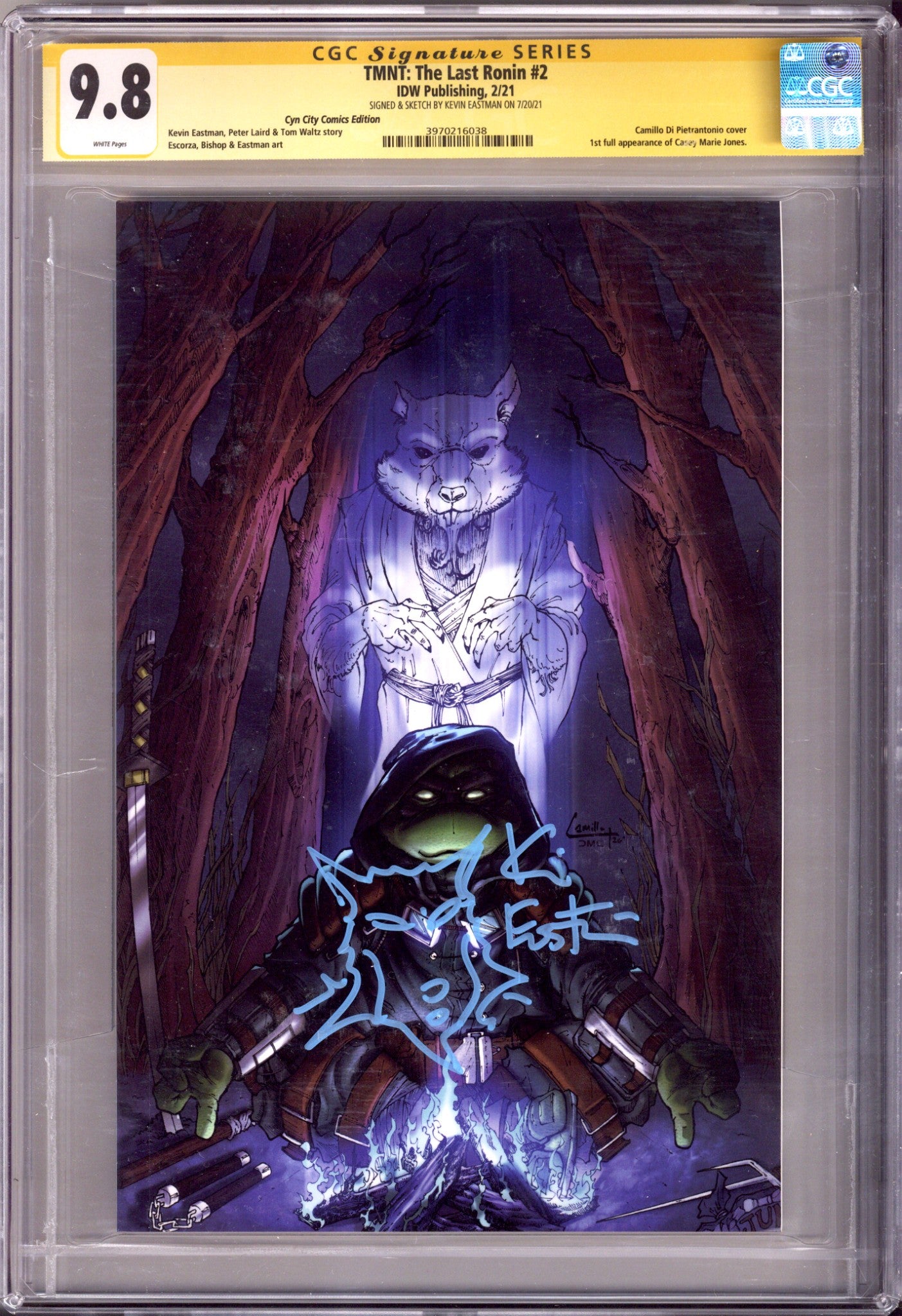 TMNT: The Last Ronin 2 CGC 9.8 (NM/M) (2021) Pietrantonio Virgin Exclusive Variant Signed / Remarked x1 Cover Kevin Eastman 