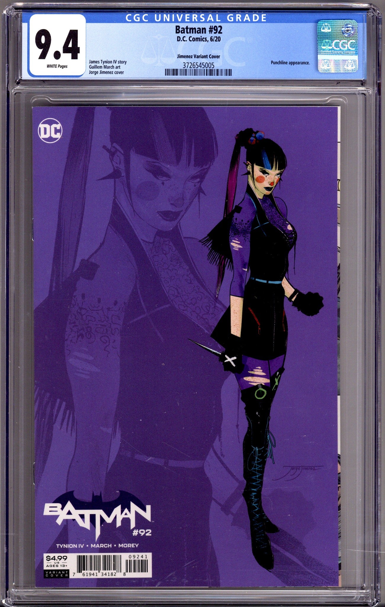 Batman Vol 3 92 CGC 9.4 (NM) (2020) Jimenez Incentive Variant 