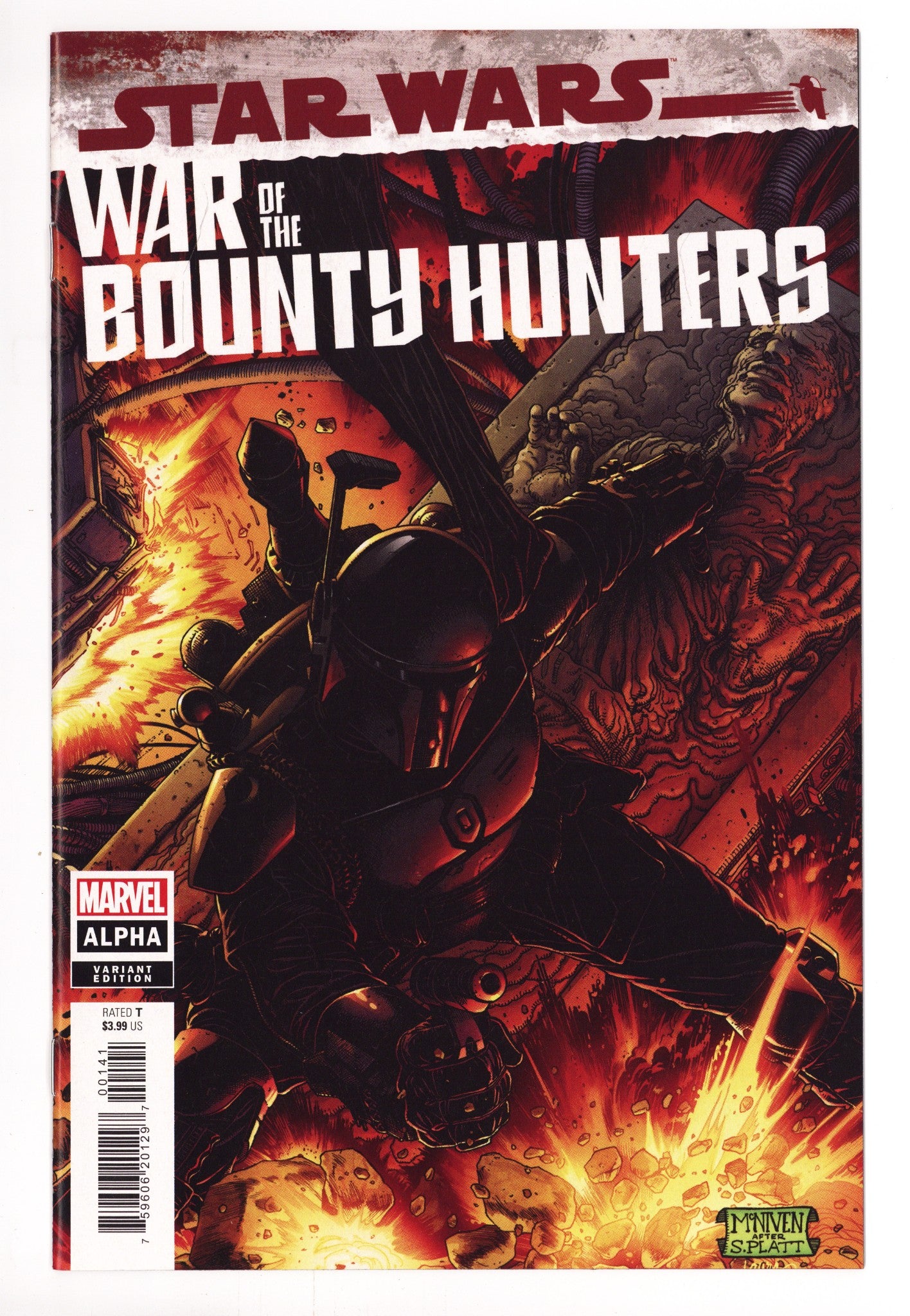 Star Wars: War of the Bounty Hunters Alpha 1 NM (9.4) (2021) McNiven Black Armour Incentive Variant 