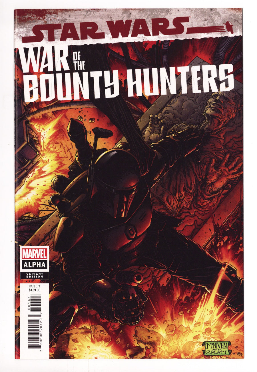 Star Wars: War of the Bounty Hunters Alpha 1 NM (9.4) (2021) McNiven Black Armour Incentive Variant 