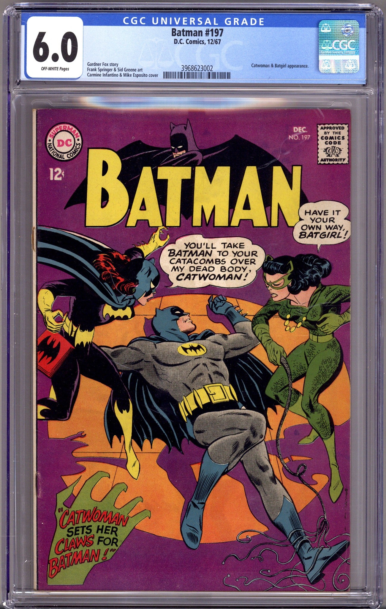 Batman Vol 1 197 CGC 6.0 (FN)   (1967)        