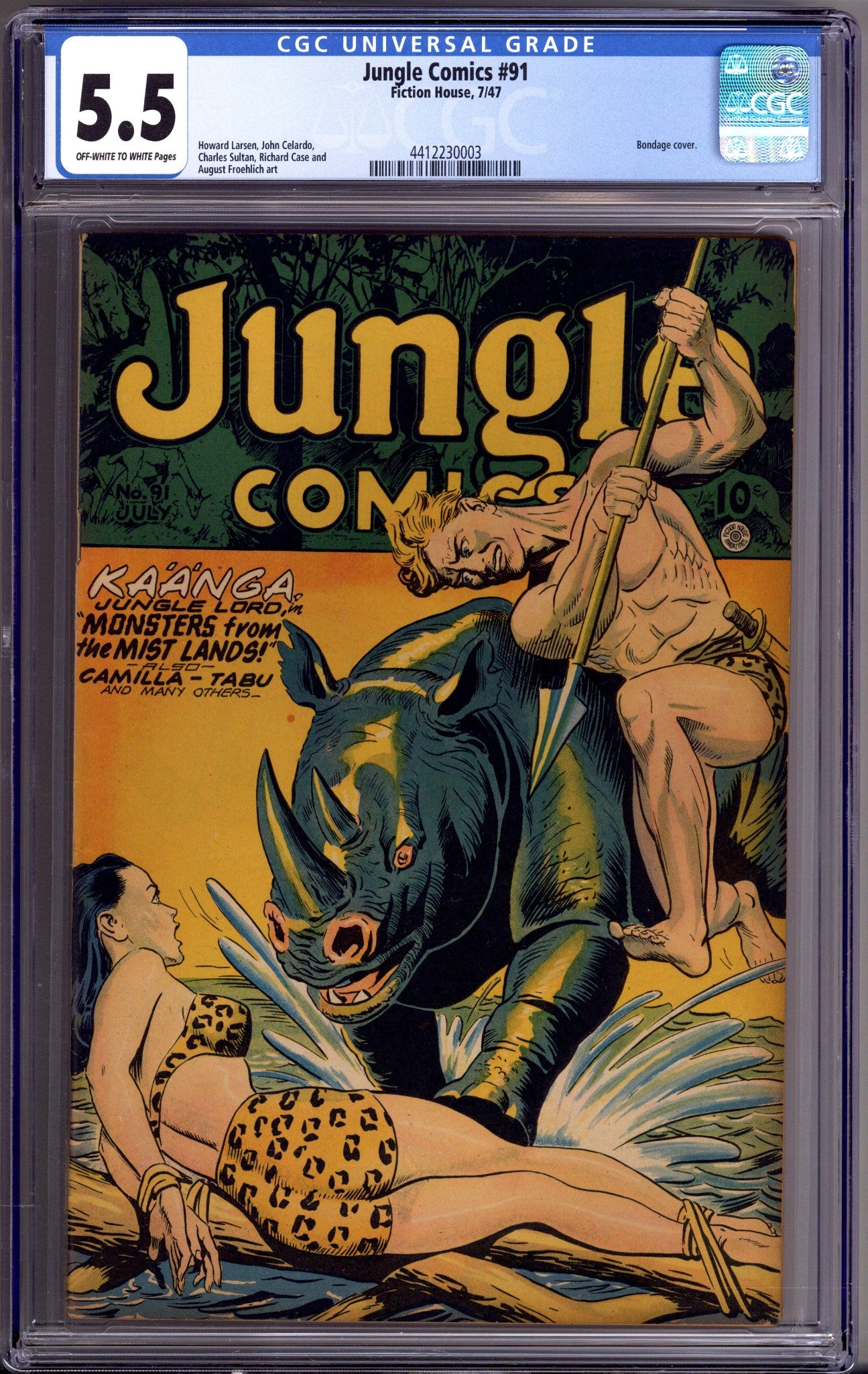 Jungle Comics 91 CGC 5.5 (FN-) (1947) 