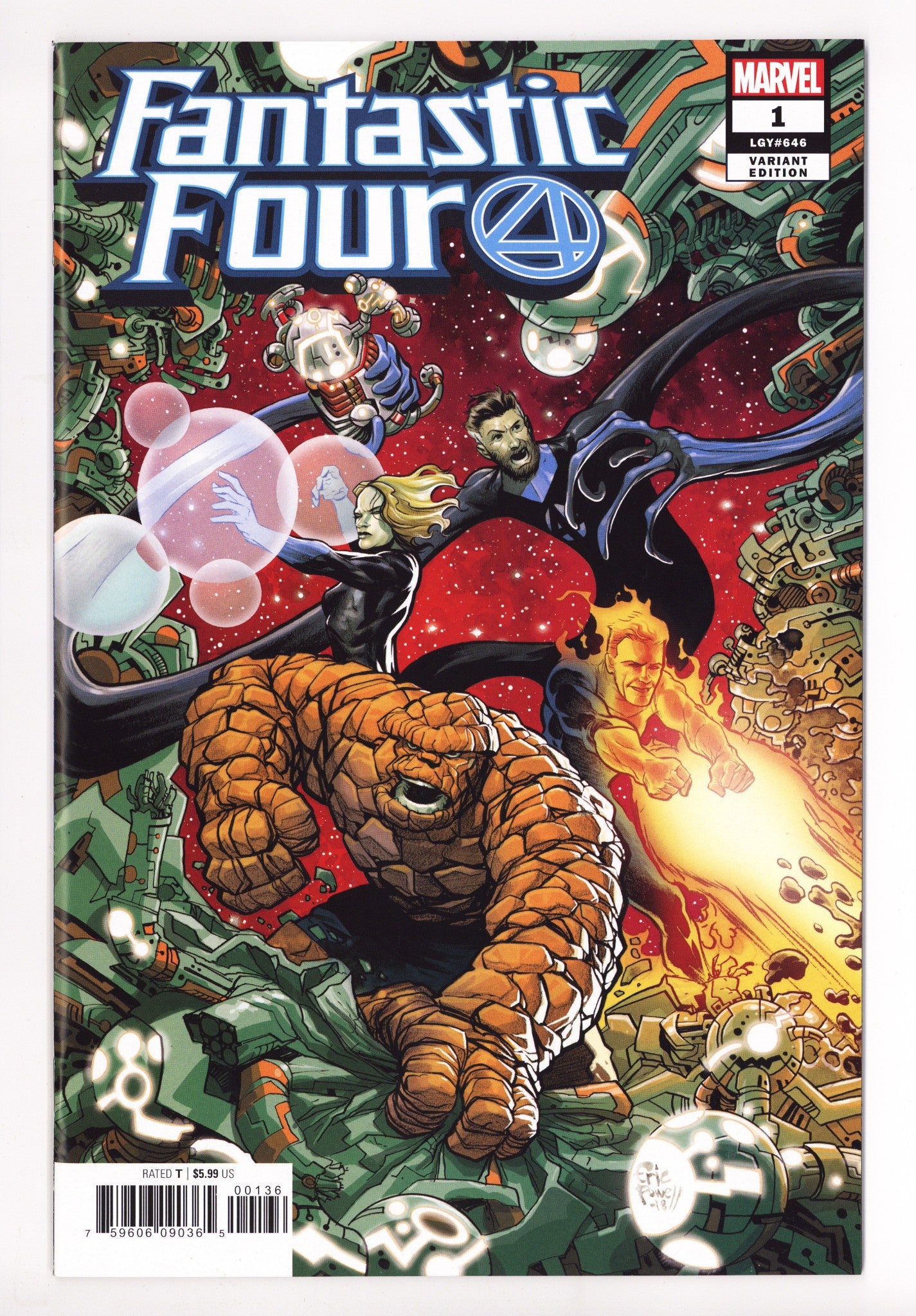 Fantastic Four Vol 6 1 High Grade (2018) Powell Variant 