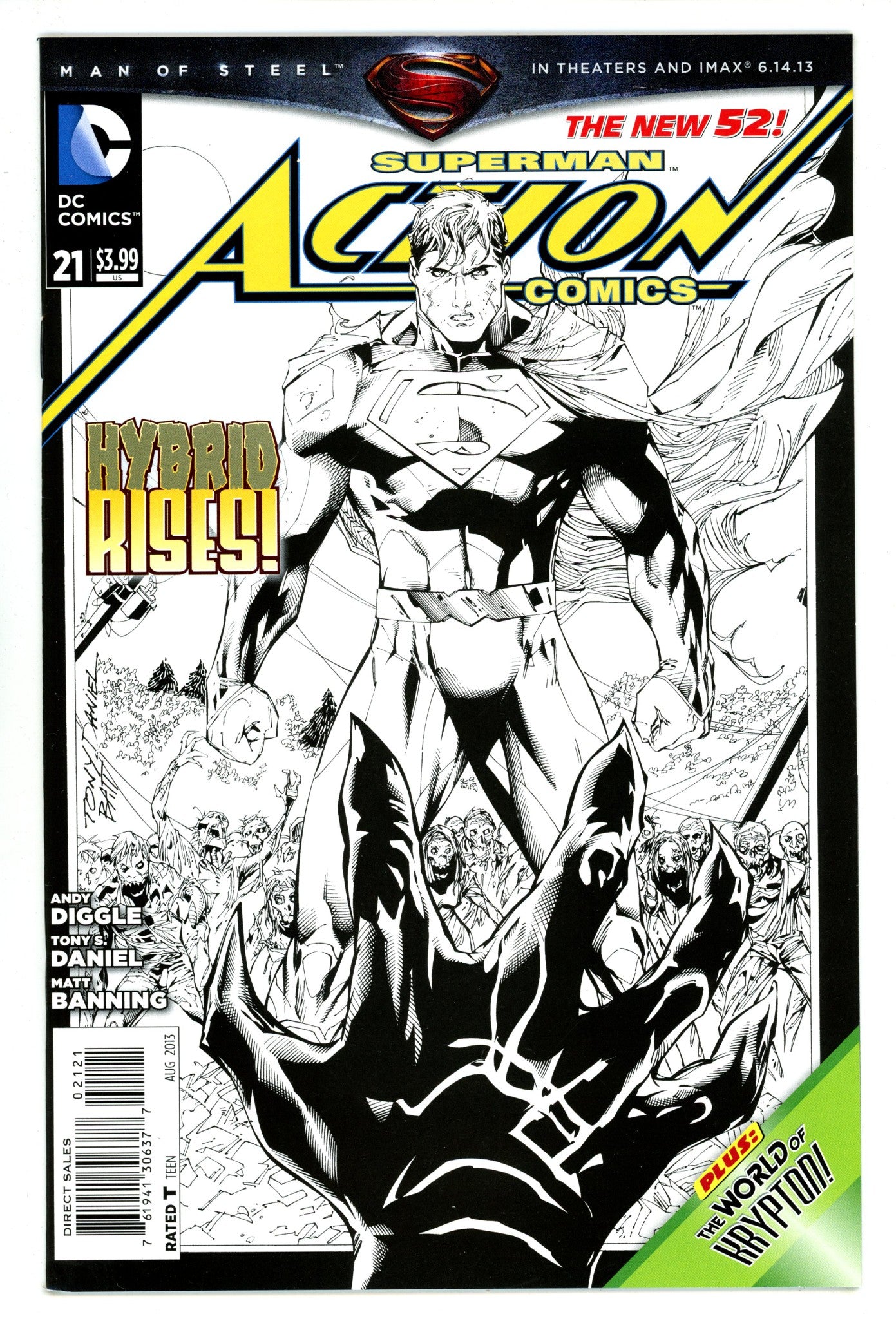 Action Comics Vol 2 21 High Grade (2013) Daniel B&W Sketch Variant 
