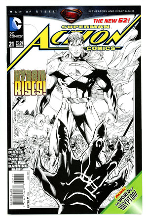Action Comics Vol 2 21 High Grade (2013) Daniel B&W Sketch Variant