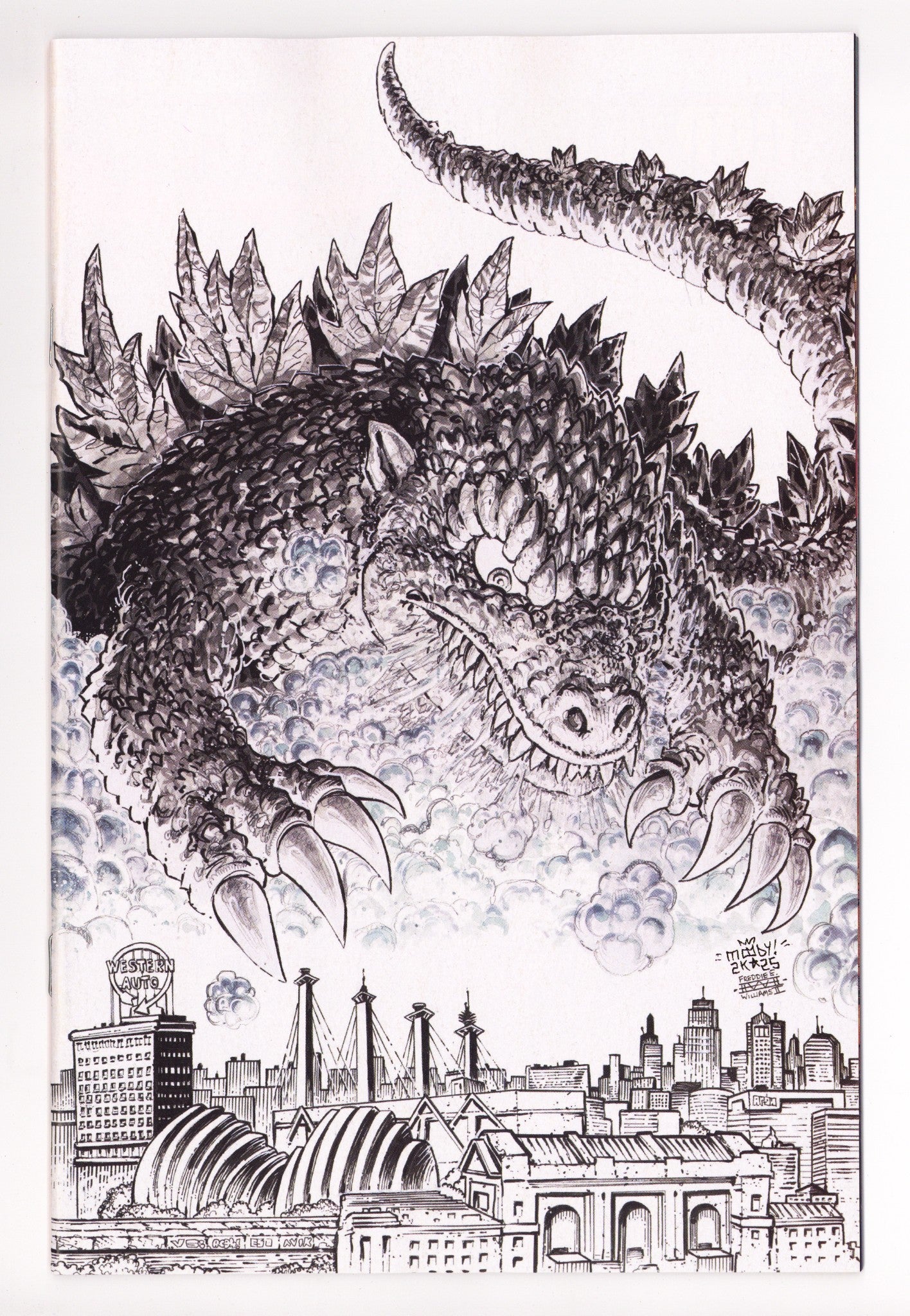 Godzilla Vs. America: Kansas City 1 Moody B&W Virgin Incentive NM- (2025)