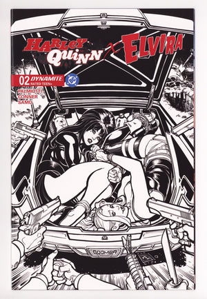 Harley Quinn X Elvira 2 Hardin B&W Incentive (2025)