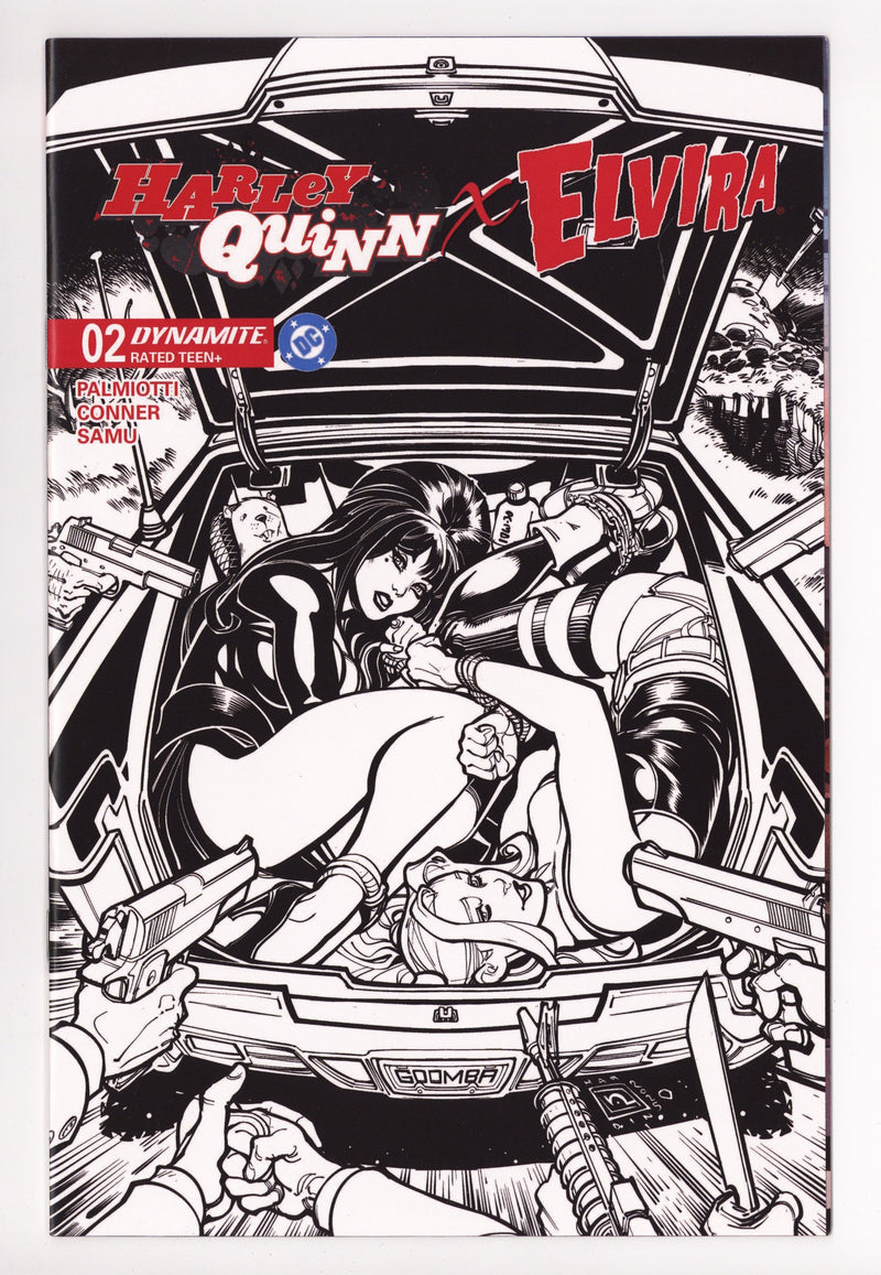 Harley Quinn X Elvira 2 Hardin B&W Incentive (2025)