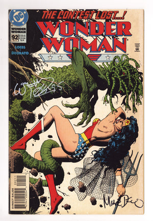 Wonder Woman Vol 2 92 FN+ (6.5) (1994) Signed x2 Cover Mike Deodato & William Messner-Loebs