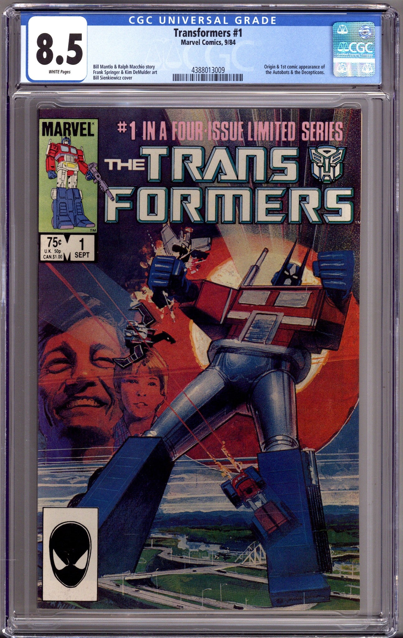 The Transformers   1 CGC 8.5 (VF+)   (1984)        