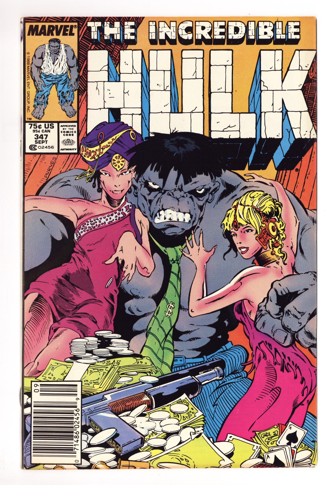 The Incredible Hulk Vol 1 347 VF- (7.5) (1988) Newsstand 