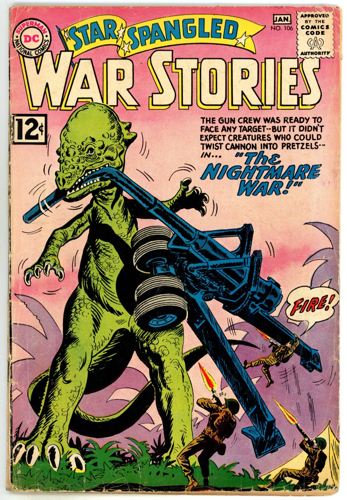 Star Spangled War Stories 106 GD (2.0) Interior Cover Tape (1962) 