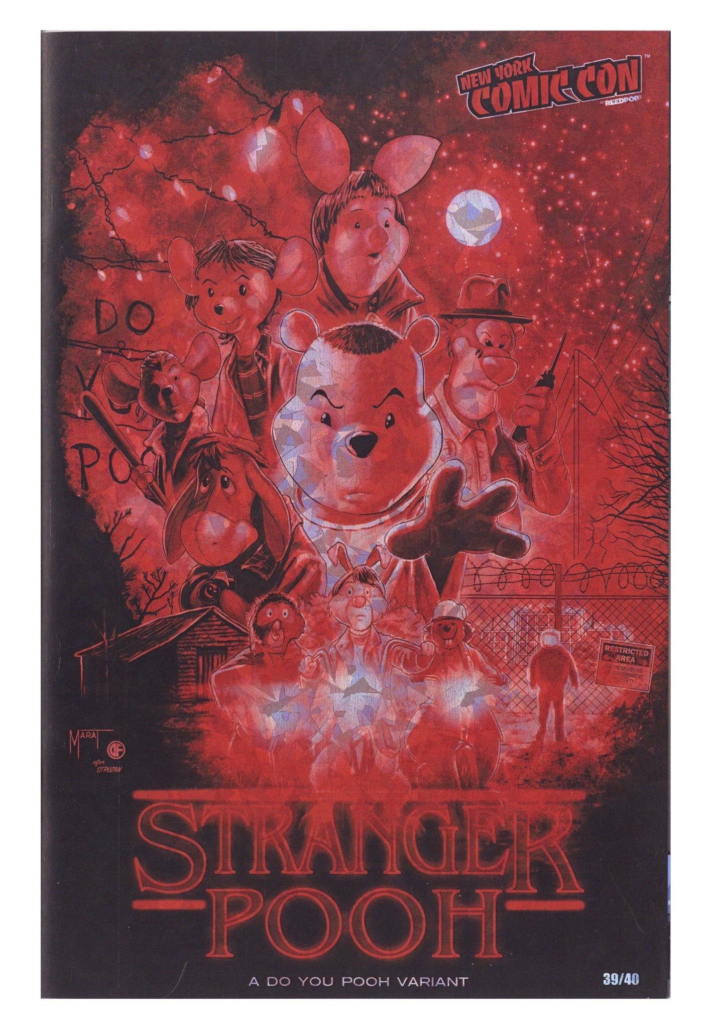 All Out Pooh 1 NM (9.4) 39/40 (2022) Mychaels Stranger Things Foil Exclusive Variant 