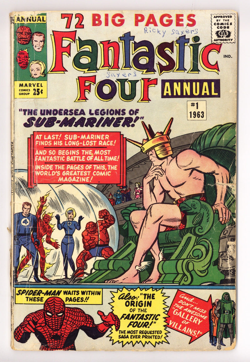 Fantastic Four Annual Vol 1 1 GD- (1.8) (1963) 
