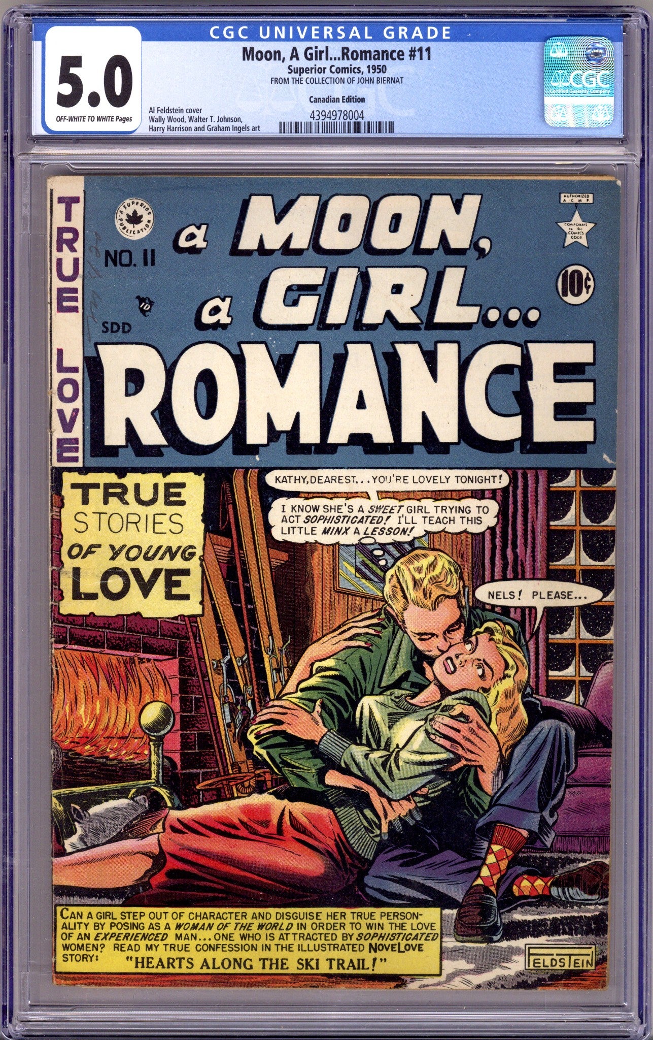 A Moon, a Girl...Romance 11 CGC 5.0 (VG/FN) (1950) Canadian Edition