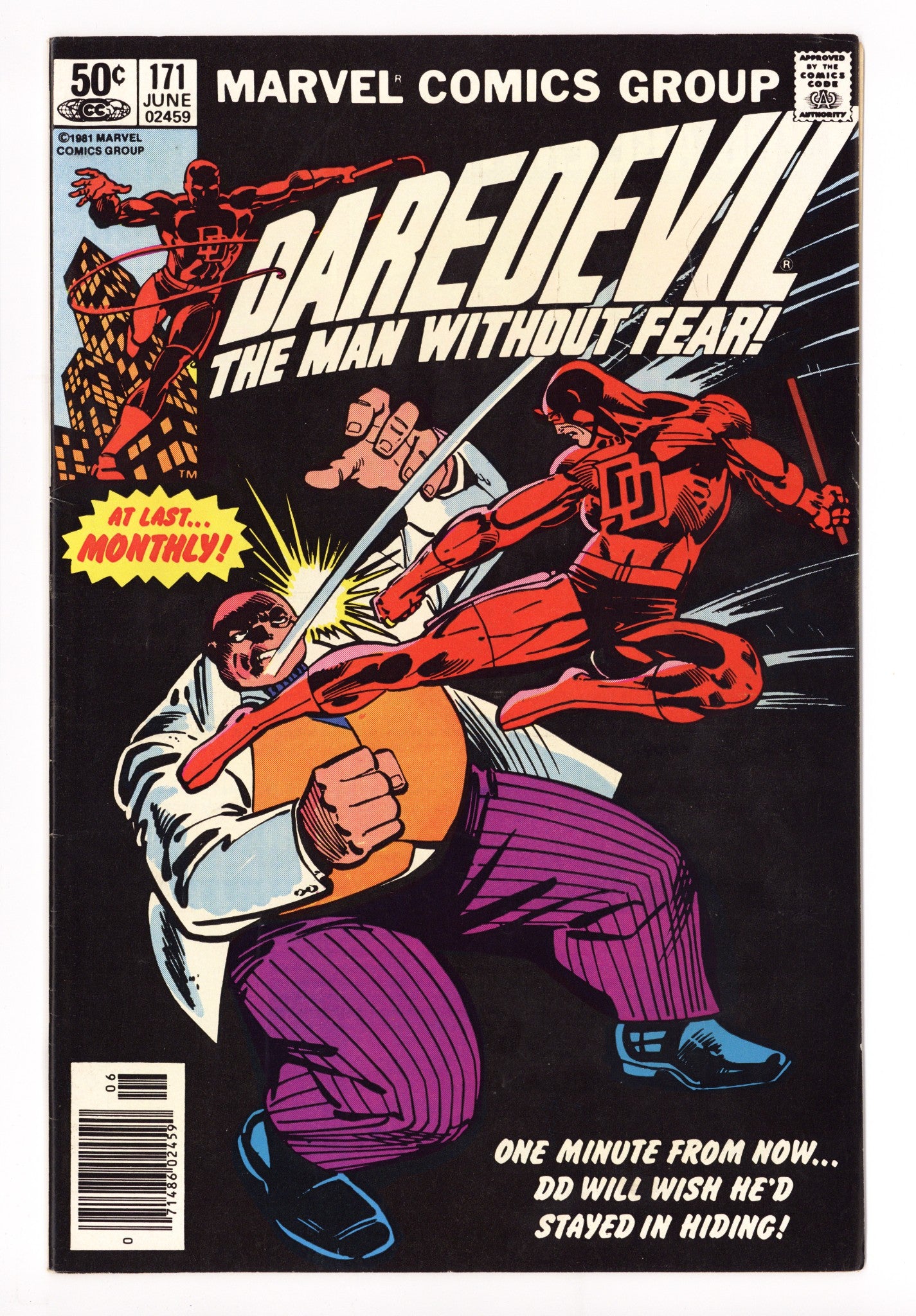 Daredevil Vol 1 171 FN/VF (7.0) (1981) Newsstand 