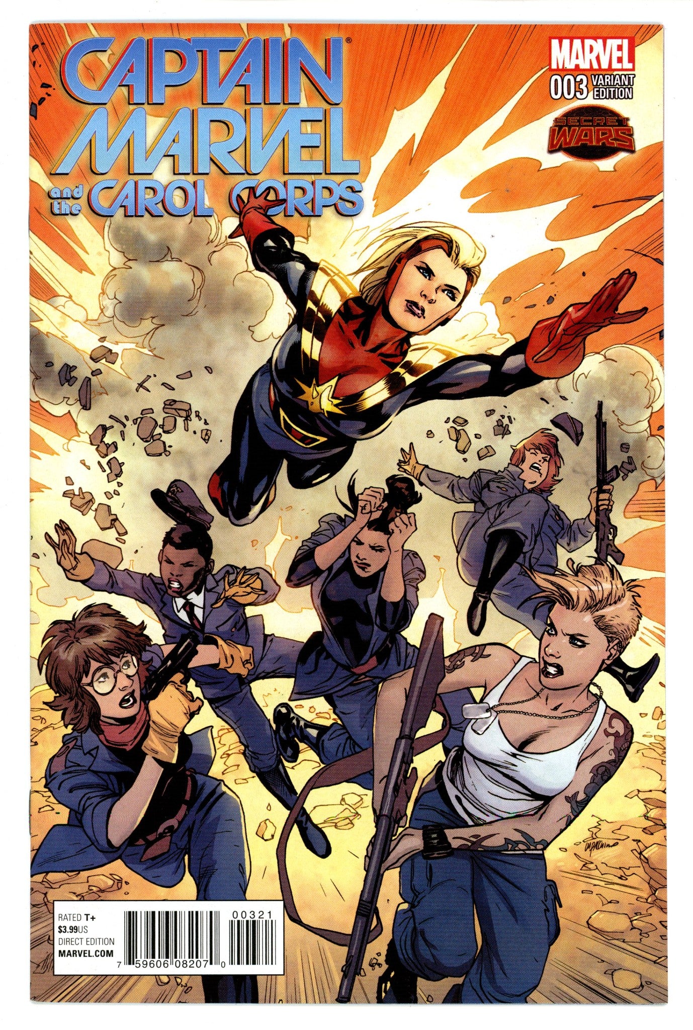 Captain Marvel & the Carol Corps 3 High Grade (2015) Lupacchino Incentive Variant 