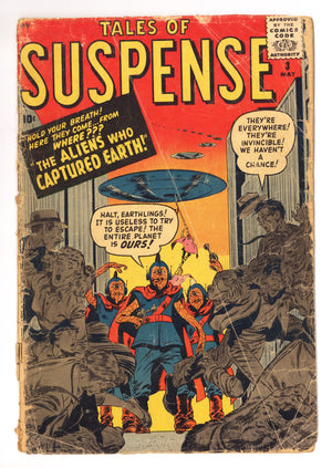 Tales of Suspense Vol 1 3 PR (0.5) 1/4 Back Cover Missing (1959)